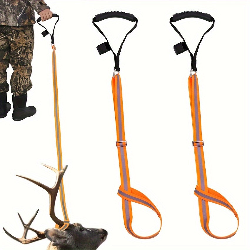 Heavy-Duty Deer Drag Rope - Non-Slip Adjustable PA Nylon Strap for Easy Animal Handling, Durable Binding Rope for Hunters