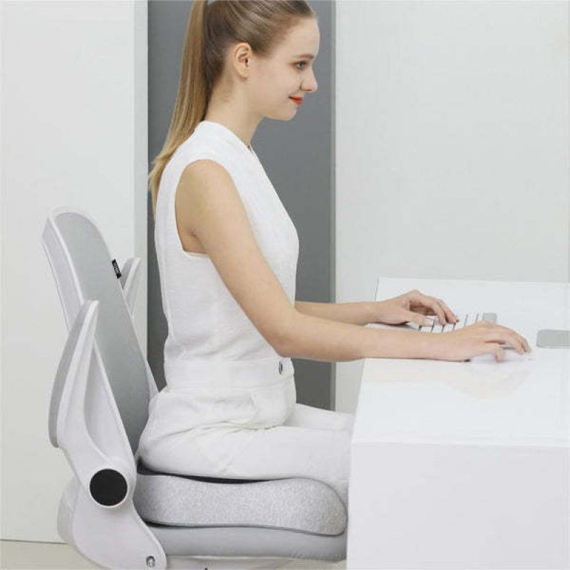 Memory Foam Seat Cushion for Long Sitting – Office/Home Chair, Car, Wheelchair, Supports Hip, Tailbone, Coccyx, Sciatica