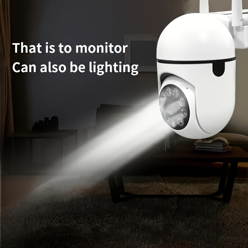 Spherical Security Camera – 1080P Wireless Wi-Fi with Motion Detection, Color Night Vision, and 355° Panoramic Surveillance – Smart Home Camera with Alarm Push, Two-Way Audio, Dual-Band Wi-Fi