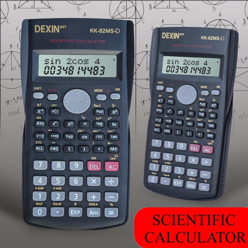 DEXIN KK-82MS-D Multifunctional Scientific Calculator - 240 Functions, Double-Line Display - Ideal for Student Exams - Economic Pack at Factory Price