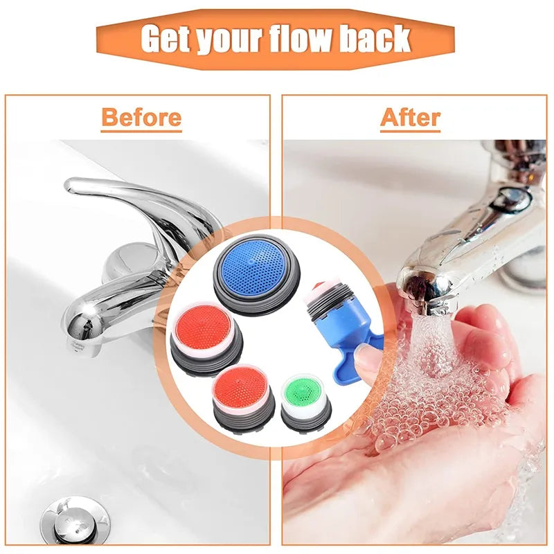 12-Piece Faucet Aerator Set for Cache Aerators with 5-Piece Removal Wrenches - Easy Cache Aerator Maintenance Kit