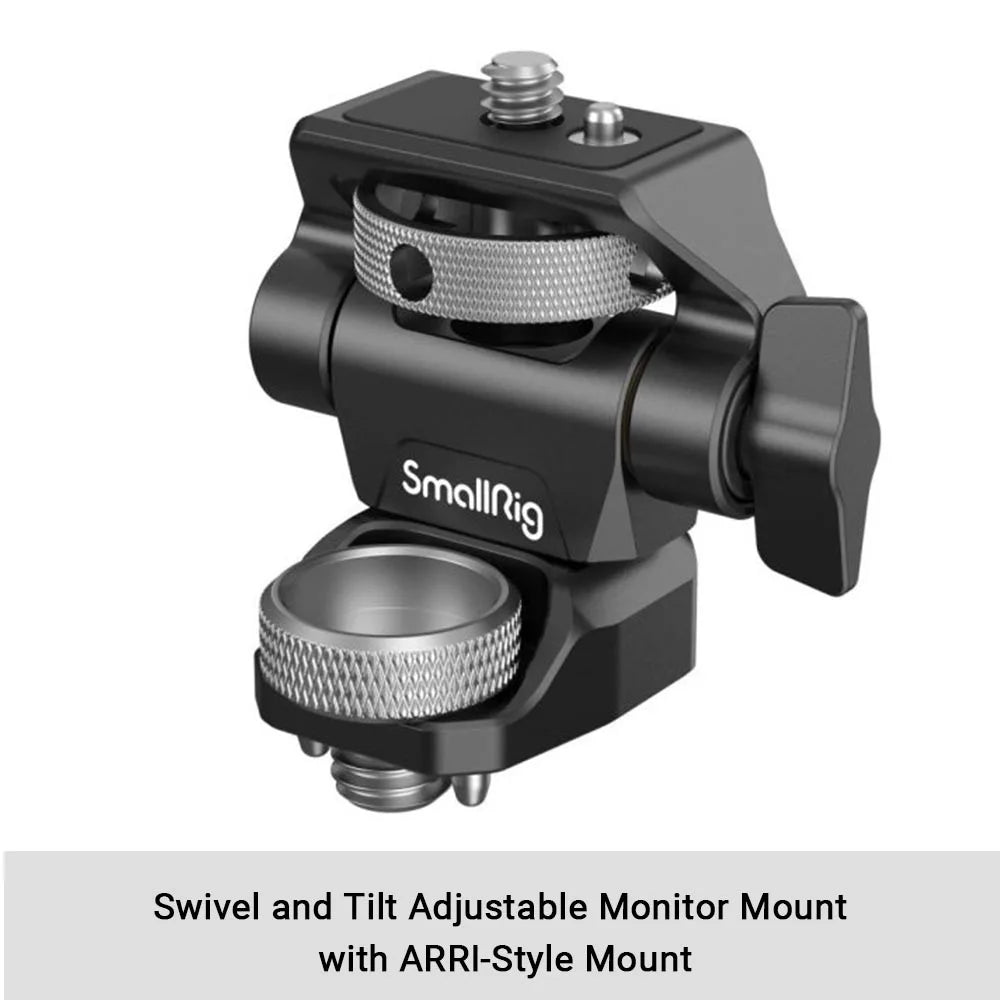 SmallRig DSLR Camera Clamp – Swivel & Tilt Adjustable Monitor Mount with Screws for Monitor, Flash Light & DIY Attachment (2903B)