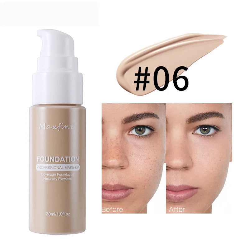Liquid Foundation Concealer – Waterproof, Sweat-Resistant Professional Makeup Cosmetics