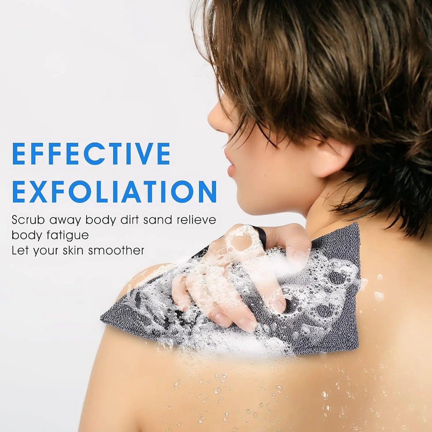 3 PCS Soap Exfoliating Bag Set: Mesh Woven Body Foam Scrubber Pouch for Bathroom Shower - Soap Saver Pocket Sponge Exfoliator