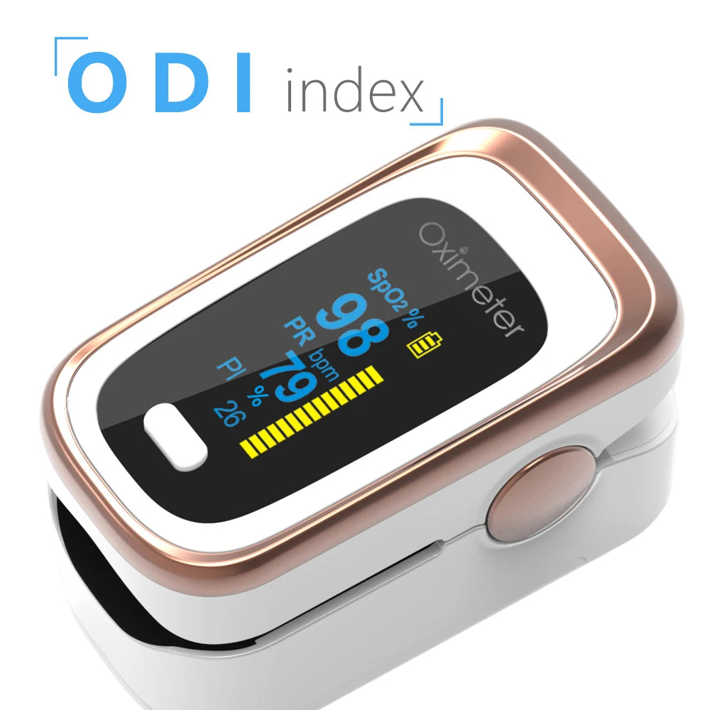Portable Medical Finger Pulse Oximeter – OLED Display, SPO2, PR, Sleep Monitor, 8-Hour Battery Life