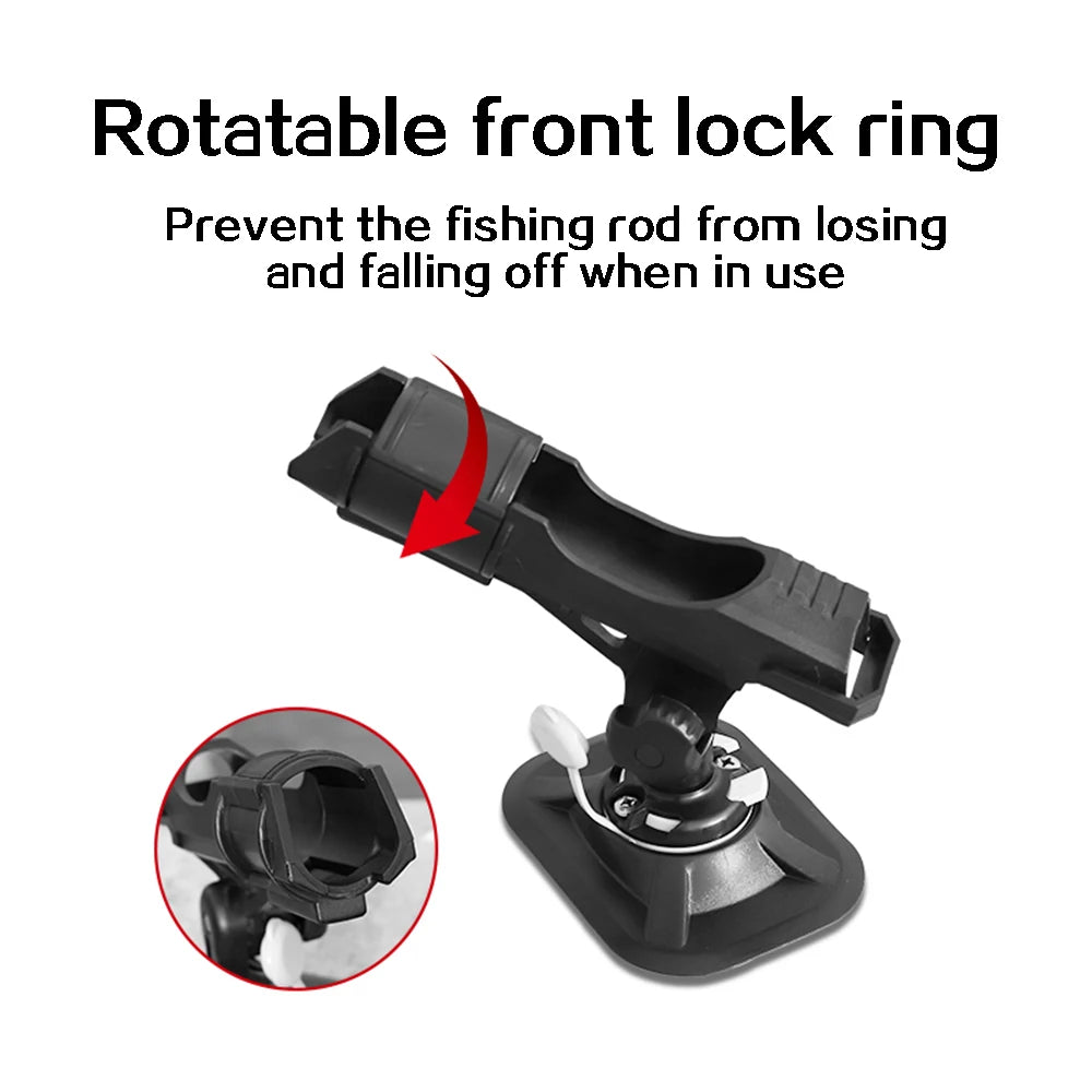 Inflatable Boat Accessory – PVC Dinghy Raft Fishing Rod Holder, Kayak SUP Board Pole Mount Angle Bracket Fixer