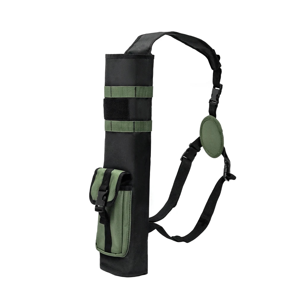 Tactical Archery Quiver with Molle System – Multi-Function Back Arrow Holder Bag with Pockets