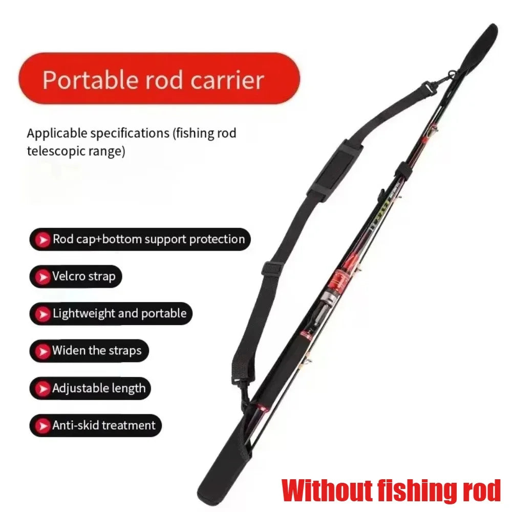 Adjustable Fishing Rod Storage Bag — Portable Shoulder Belt Protector for Reel and Rod, 1-Piece Fishing Accessory