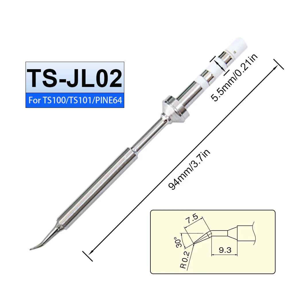 TS101 Soldering Iron Tip – Replacement for PINE64 Pinecil V2, TS100, TS-BC2 & ILS Models, Welding Repair Tool