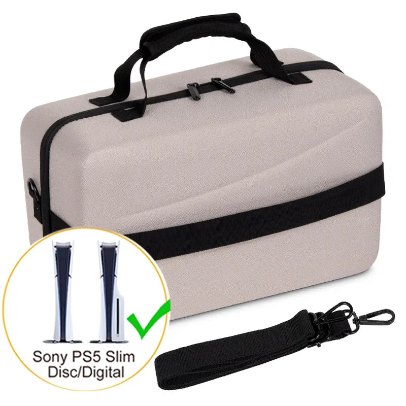 Large Carrying Case for PS5 Slim Digital Console – Protective Travel Storage Bag for Controller & Accessories