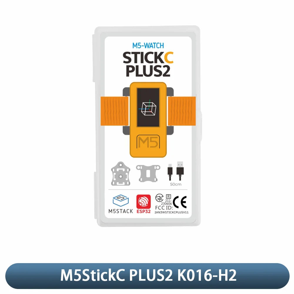M5Stack M5StickC PLUS2 Portable IoT Development Kit - ESP32-PICO, 1.14-inch TFT Screen, Watch-Type Wearable IoT Controller