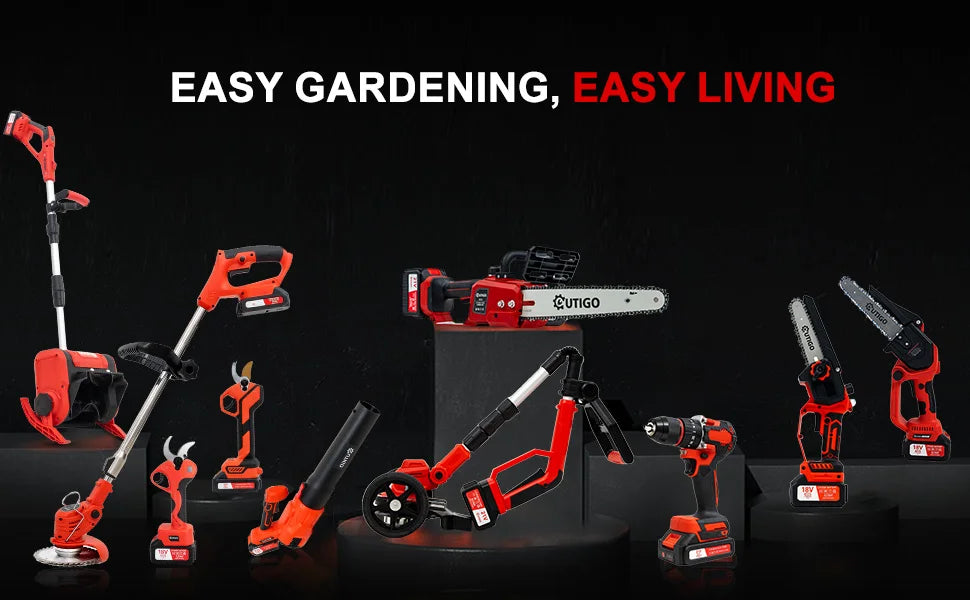 OUTIGO Cordless String Trimmer & Edger — 2×21V Battery Grass Trimmer with Blade Attachments