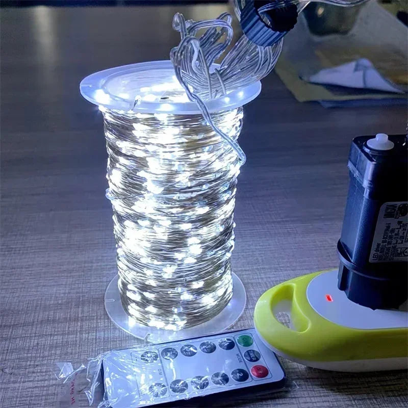 1000 LED Green Wire Fairy String Lights | Waterproof Christmas Tree & Holiday Decor, US/EU Plug 110V/220V