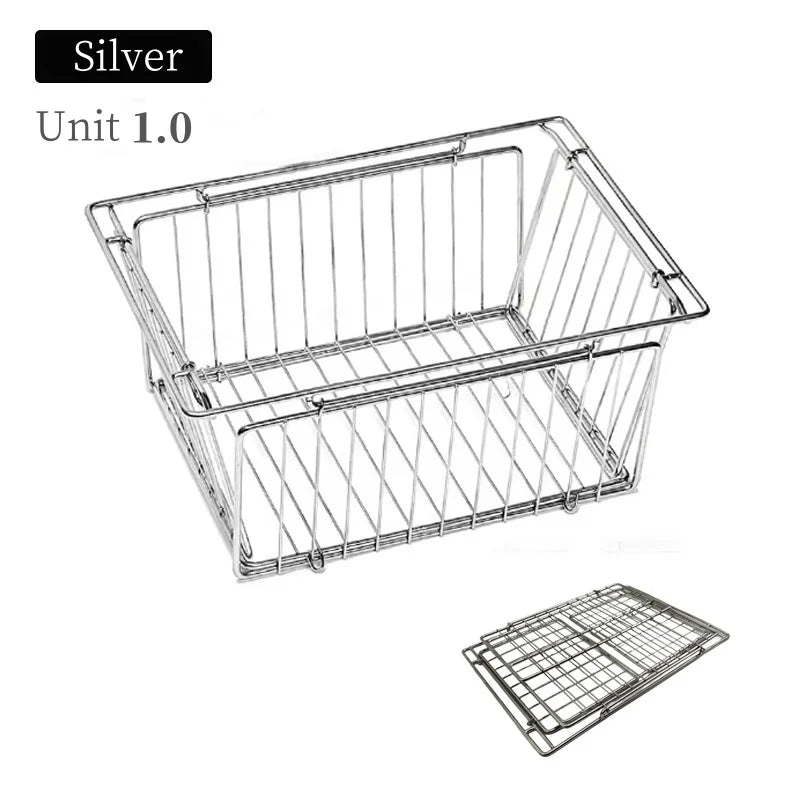 IGT Folding Stainless Steel Drain Basket – Lightweight Portable Camping Table Accessory