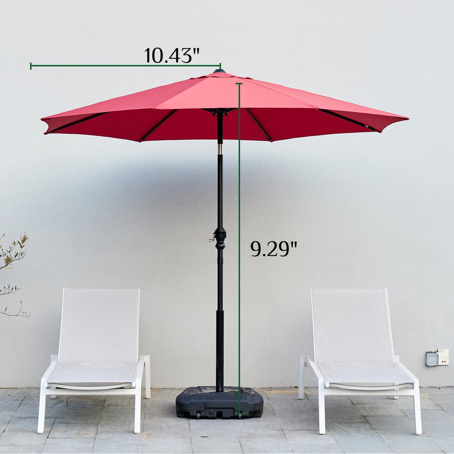 Outdoor Patio Umbrella UV Protection All-Weather Garden Pool Backyard Shade Canopy