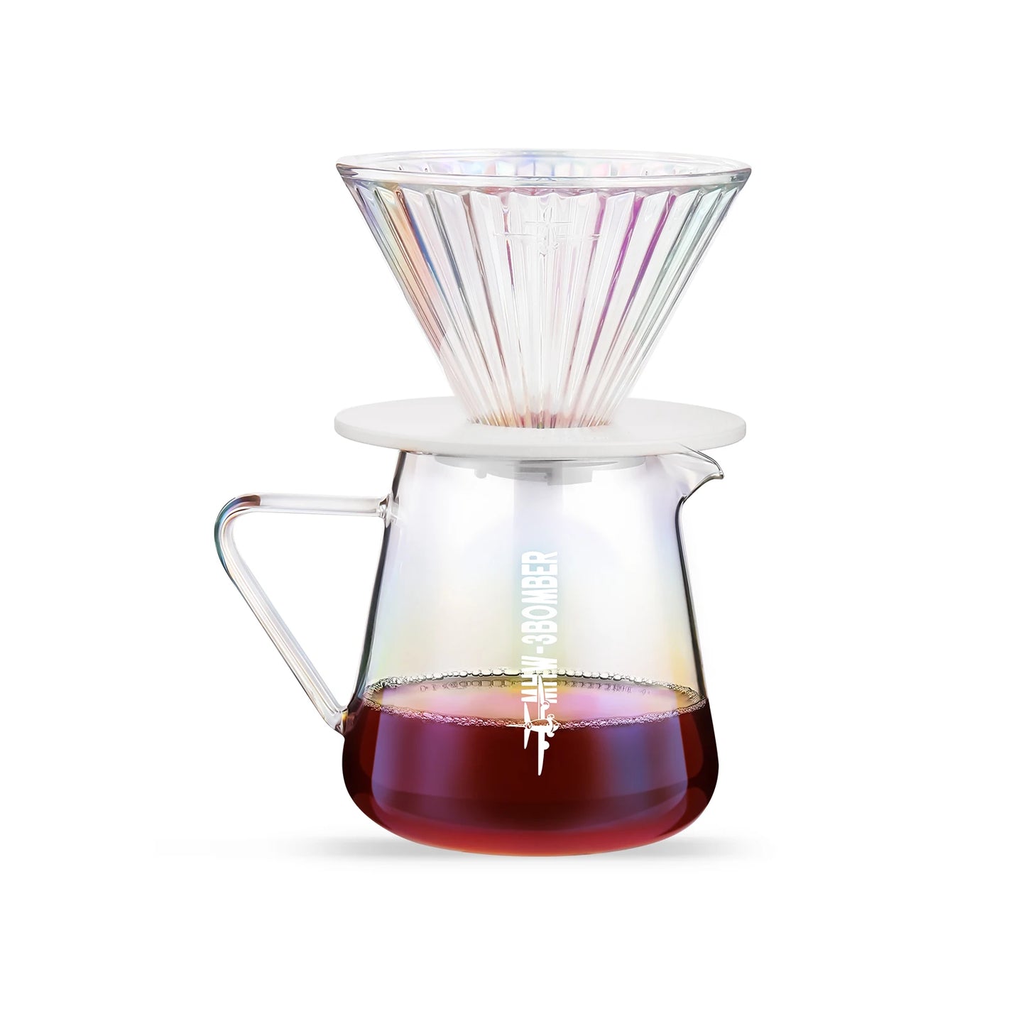 MHW-3BOMBER 500ml Glass Coffee Server — Espresso Dripper & Pour-Over Brewer Pot for Home Kitchen
