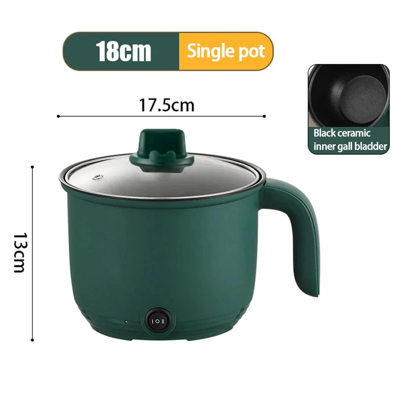 1.5L Mini Home Cooking Pot – Multifunctional Rice Cooker & Non-Stick Electric Stockpot with Safe Materials