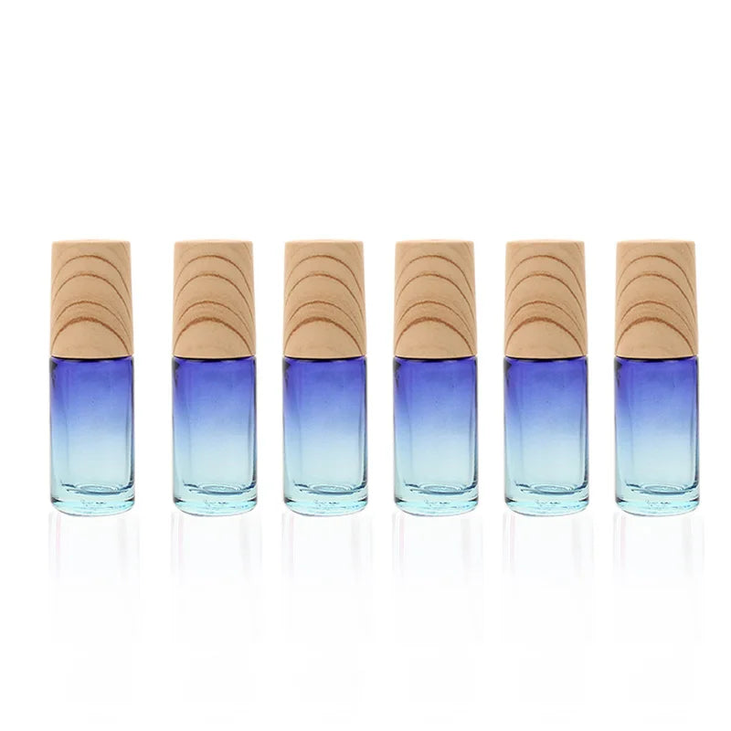 5/10/20/30/50pcs 5ml Glass Roll-On Bottles — Gradient Empty Roller Ball Bottles for Essential Oils & Travel