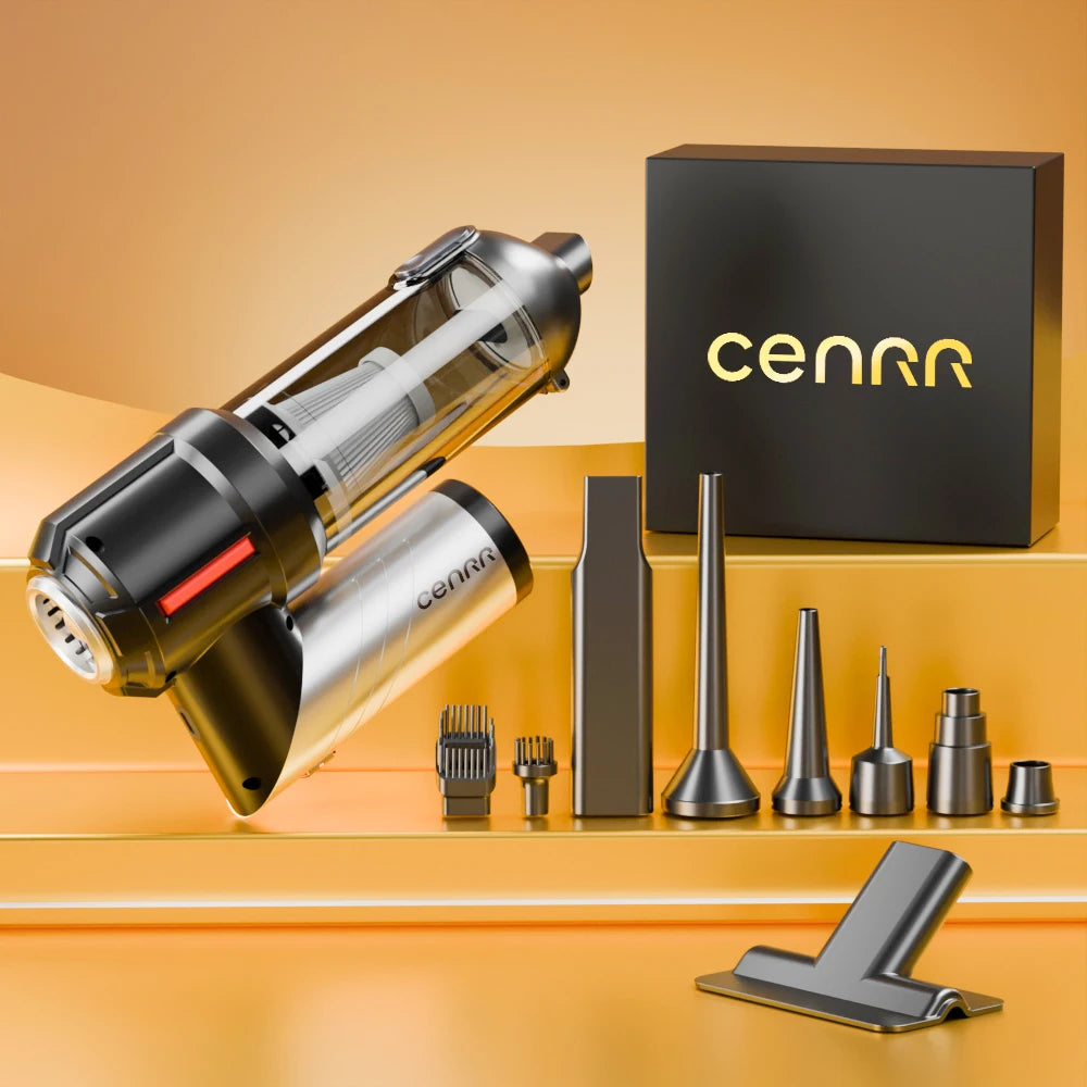 CENRR Powerful Mini Car Vacuum Cleaner 998000PA – Cordless Portable Handheld Cleaner & Home Appliance Blower