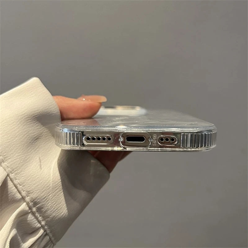 Fashion Laser Gradient Feather Phone Case – Shockproof Silicone Cover for iPhone 11 15 14 13 12, Pro Max & Pro Models