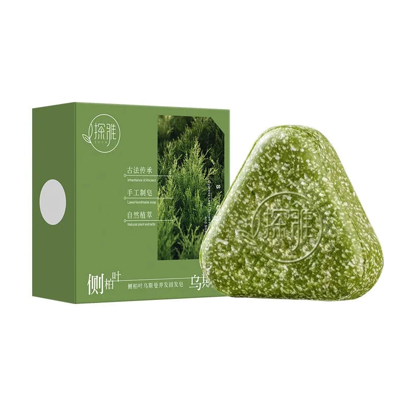 Natural Herbal Usman Grass Shampoo Soap – Handmade Hair Care for Nourishing, Oil Control & Refreshing Soft Hair