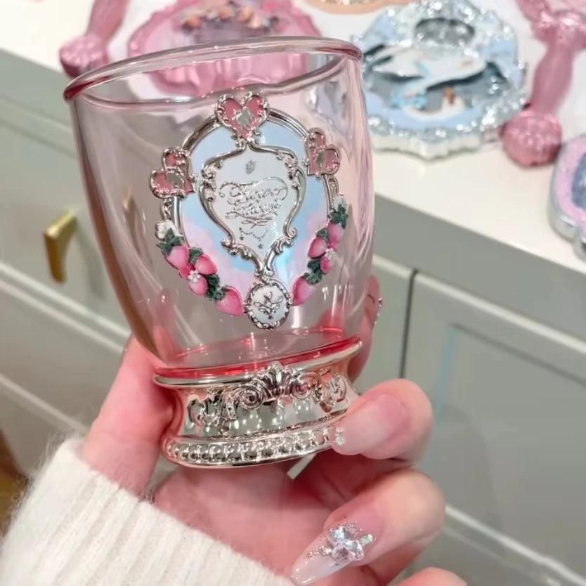 Flower Knows Sweetie Bear Handheld Mirror – 3 Styles, Exquisite Relief Design, Cute HD Makeup Tool