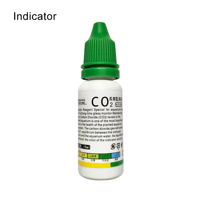Aquarium CO2 Indicator Solution – Liquid Drop Checker for Monitoring CO2 Concentration in Plants & Fish Tank