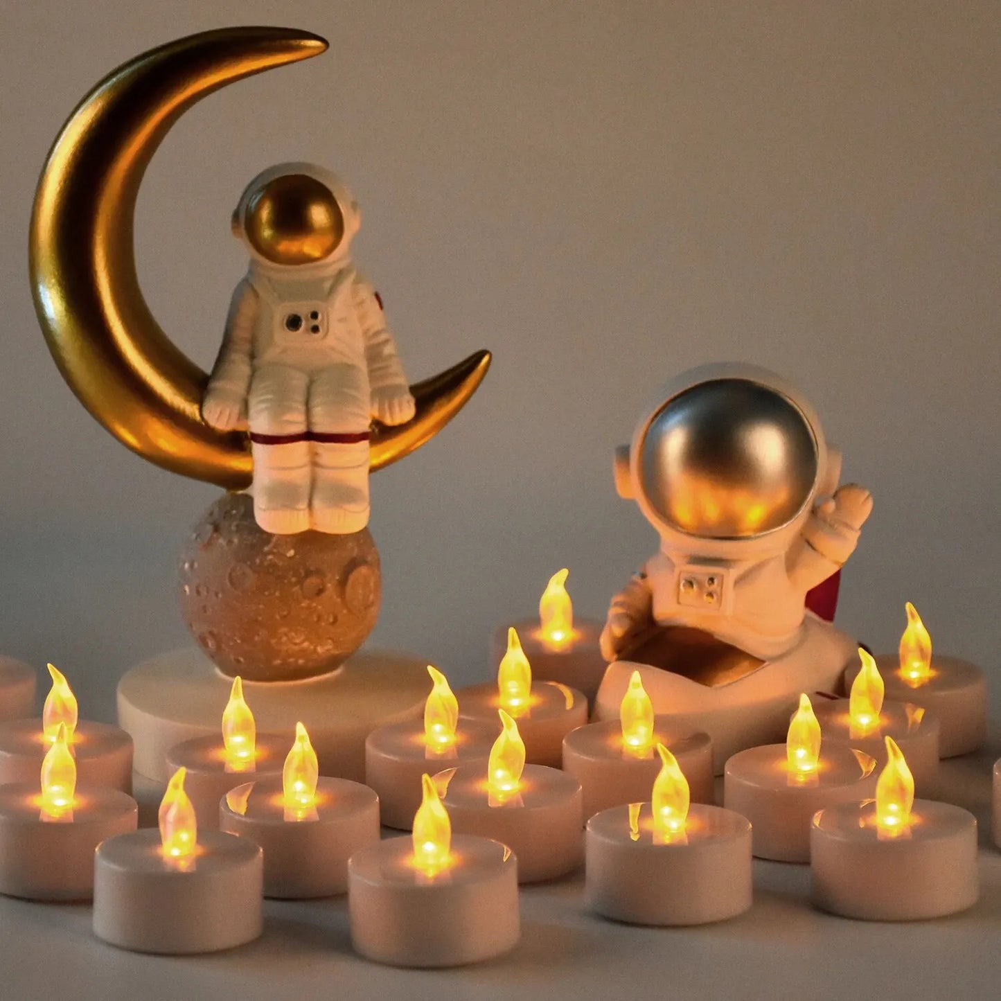 Candlium 12 Pack Warm Yellow Flameless LED Tea Light Candles | Battery Operated 200+ Hours | Votive, Anniversary and Wedding Decoration