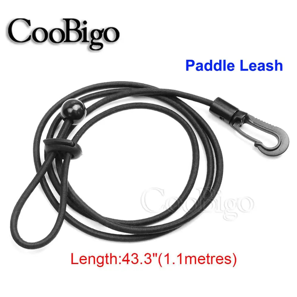 43.3" Canoe & Kayak Paddle Leash — Safety Clip Lanyard for Fishing Rods