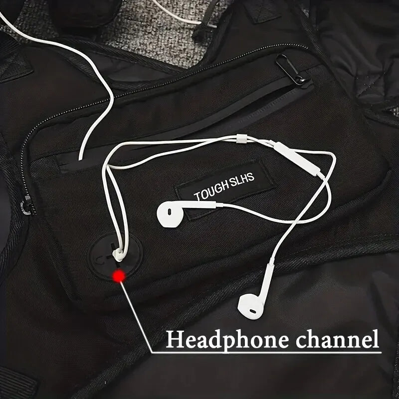 Urban Utility: Chest Bag Waist Bag Hip Hop Streetwear - Large Capacity Sports Casual Tactical Vest Bags for Men