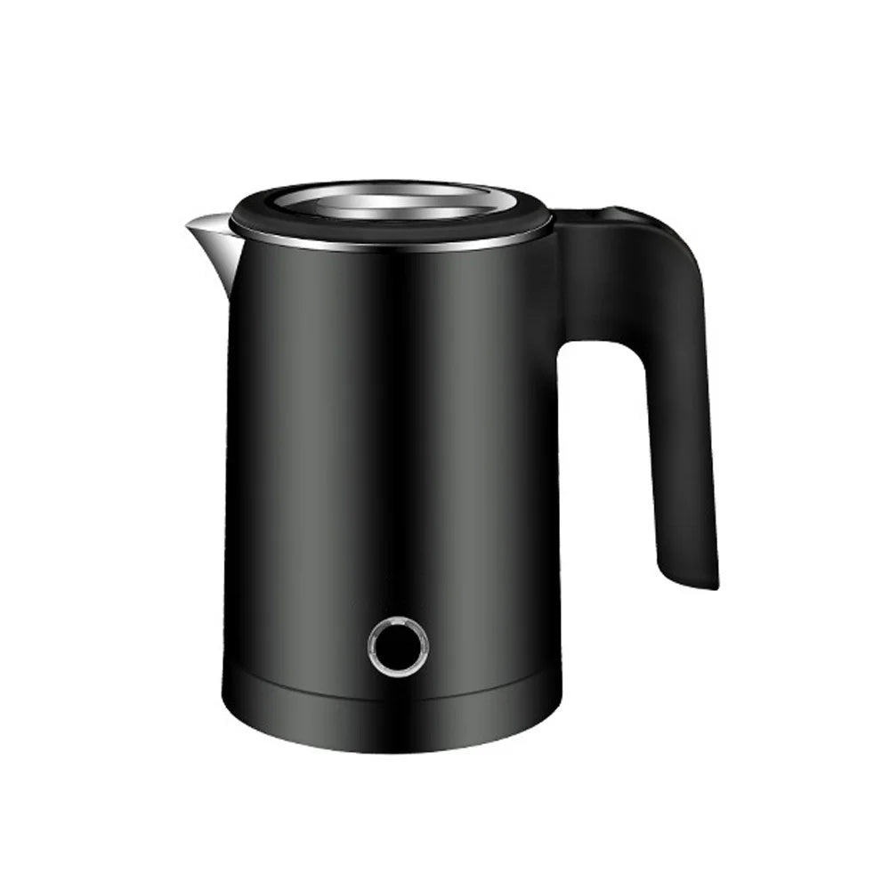 0.5L Small Stainless Steel Electric Kettle | Travel Mini Hot Water Boiler with Double Wall