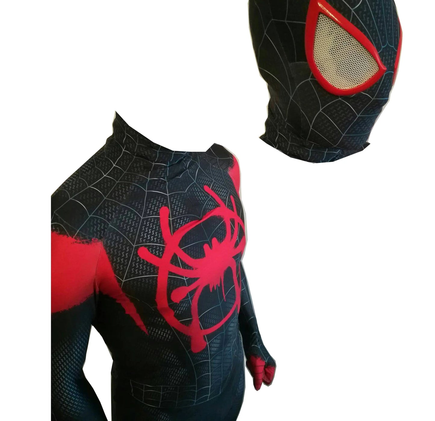 Newest Anime Spiderman Miles Morales 3D Print Cosplay Costume – Adult Superhero Halloween Zentai Bodysuit