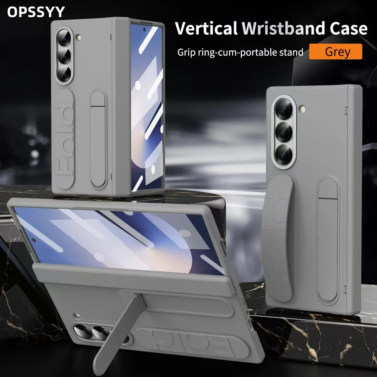 Shockproof Wristband Phone Case for Samsung Galaxy Z Fold 6/5/4/3 5G – Hinge Protection & Screen Glass Film Cover