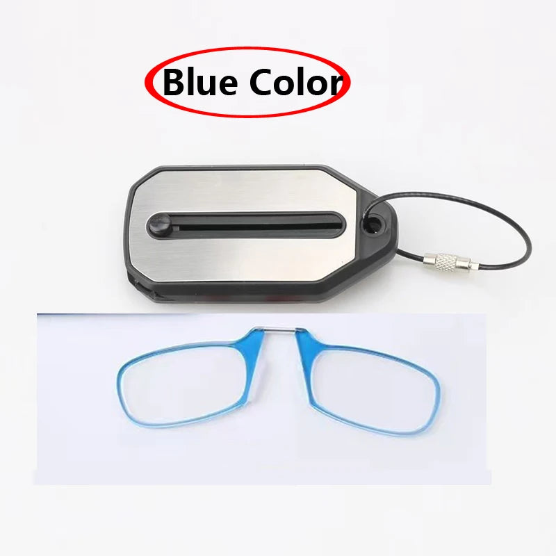 Clip-On Nose Reading Glasses – Ultralight Folding Mini Keychain for Men & Women +1.0 to +4.0