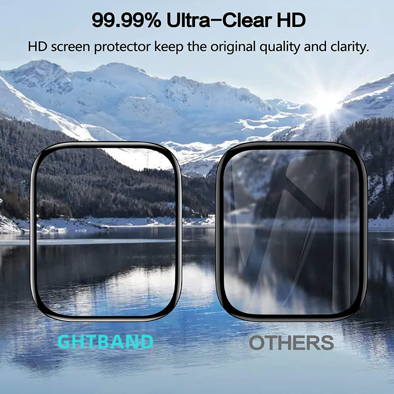 Protector Film for Apple Watch - Curved Screen Protectors for 38mm to 49mm, Compatible with Series 8, 7, SE, Ultra, 9, 10