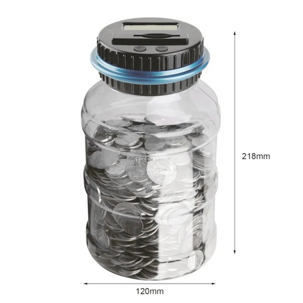 Electronic Piggy Bank with LCD Display - Digital Counting Coin Bank, Money Saving Jar with Coin Counter, Ideal Gift for Saving Money