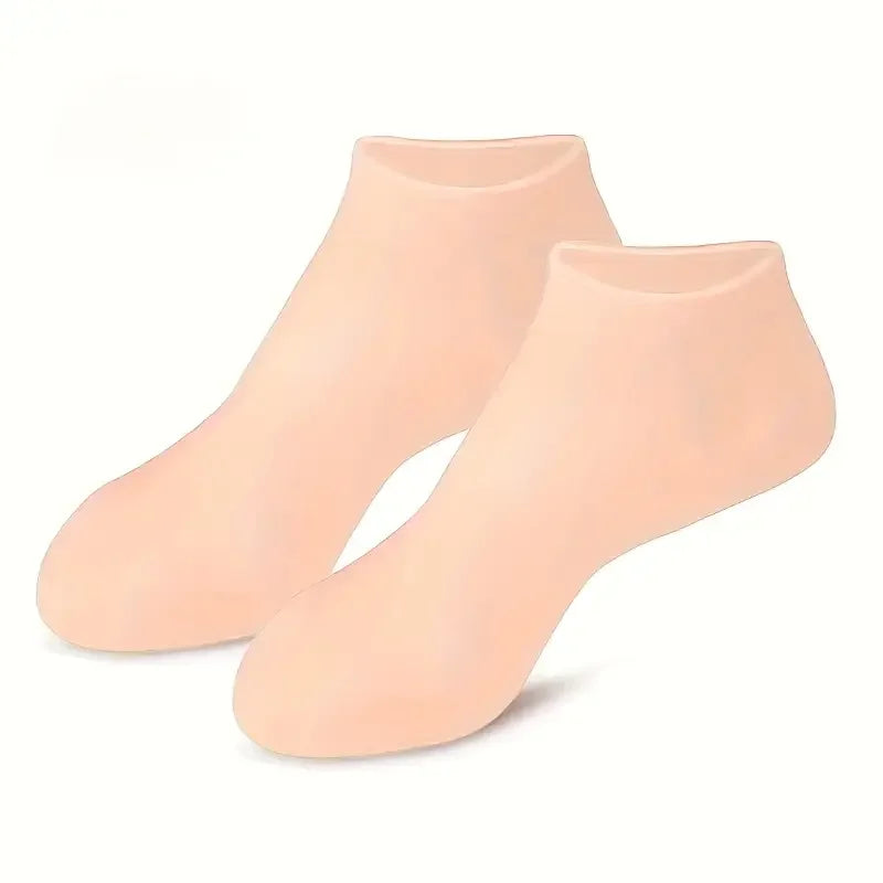 2PCS Silicone Foot Care Socks – Moisturizing, Softening Dry & Cracked Heels for Men & Women