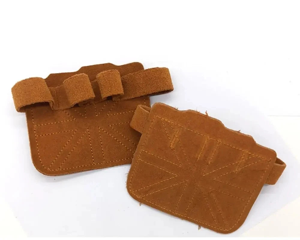 Cowhide Weightlifting Gloves – Anti-Slip Half-Finger Gym Gloves for Weight Training & Fitness Grip