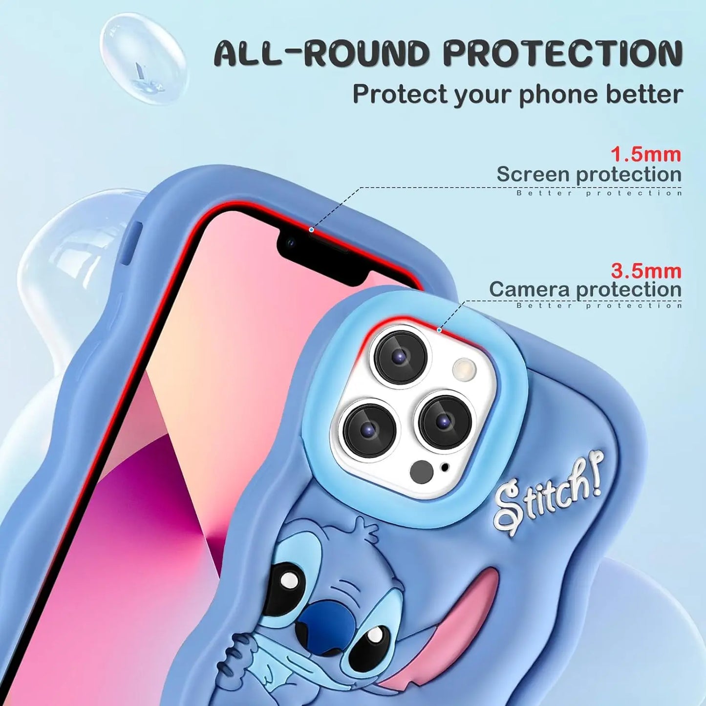 Silicone Wave Stitch Soft Cover Case for iPhone 15/14/13/12/11 Pro, Plus, Mini, Max, XS, XR, 6, 7, 8, SE