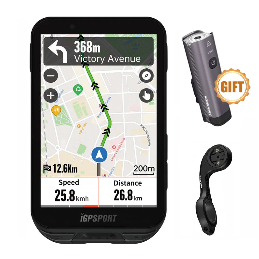 iGPSPORT iGS800 Touchscreen Bike Computer - Professional GPS, Map Navigation, WiFi, ANT+, 50H Battery Life