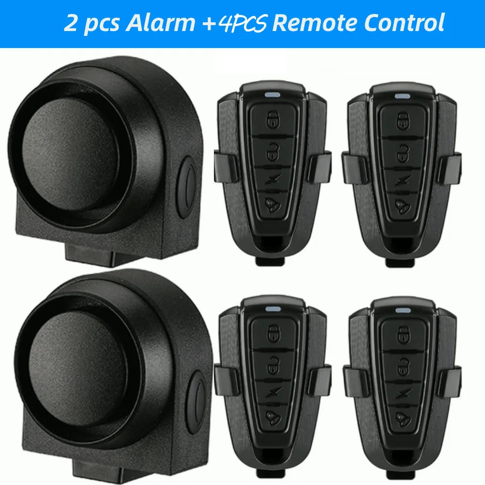 WSDCAM Bicycle Alarm – Waterproof Vibration Alarm with USB Charging & Remote Control, 110 dB Security for Bike & Motorcycle