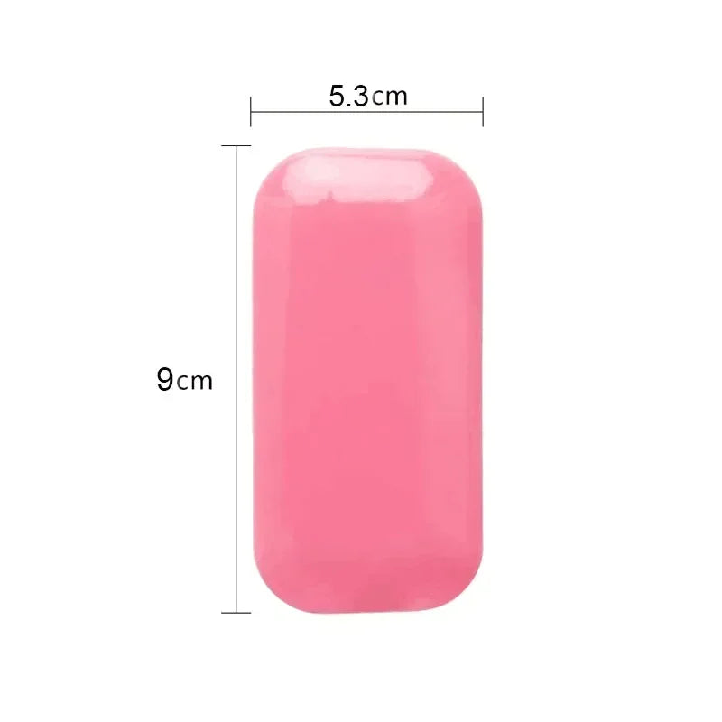 Eyelash Extension Forehead Sticker Pad – Silicone Pink Transparent Lash Tray & Pallet Holder for Makeup
