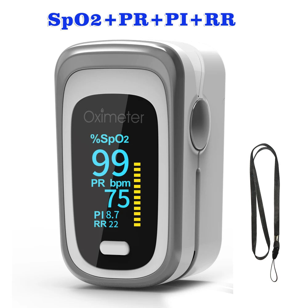 Kiuzou Medical Portable Finger Pulse Oximeter – Blood Oxygen, Heart Rate, Saturation Monitor with OLED Display