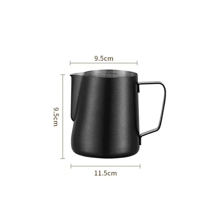 350/600ML Stainless Steel Milk Frothing Pitcher – Precision Scale Latte Jug for Coffee, Barista & Professional Cafe Use