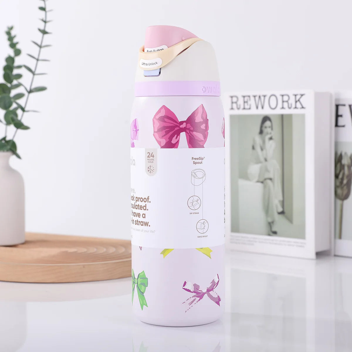 32oz Stainless Steel Thermos Cup – 304 Stainless Steel Sports Water Bottle with Straw