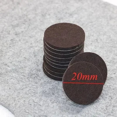 20mm Felt Chair Leg Pads – 5mm Thick Floor Scratch Protector Mat, Mute Non-Slip Self-Adhesive Furniture Accessories