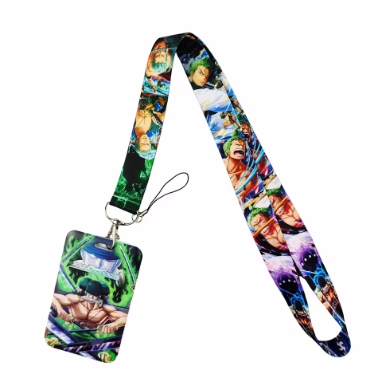 Zoro Anime Lanyard – Pirate Card Holder Neck Strap for Keys, ID, Phone, Badge, Cosplay Accessories & Gifts