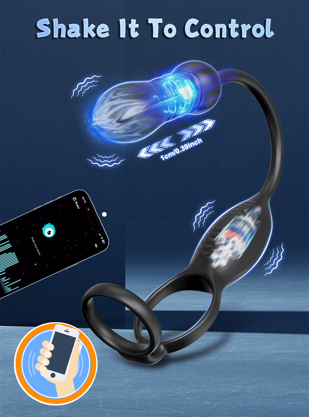 App-Controlled Male Penis Ring – Telescopic Anal Vibrator & Prostate Massager, Cock Ring Adult Sex Toy for Men