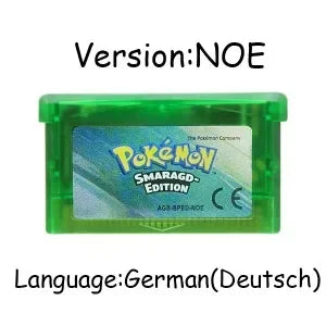 GBA Pokémon 32-Bit Game Cartridges – Emerald, FireRed, LeafGreen, Ruby & Sapphire, Multi-Language