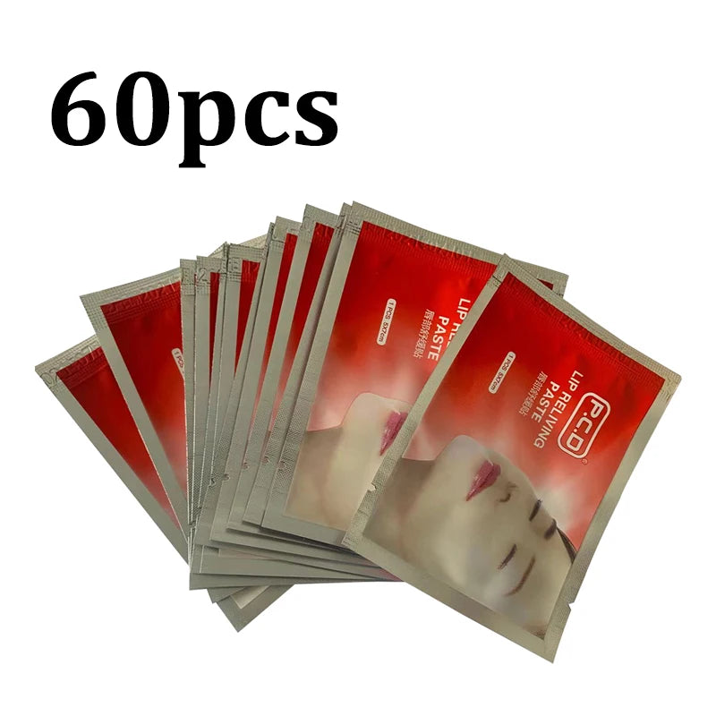 60pcs PCD Paste Mask – Semi-Permanent Makeup & Tattoo Pain Relief Cream with Moisturizer for Eyebrow, Lip, and Body Art